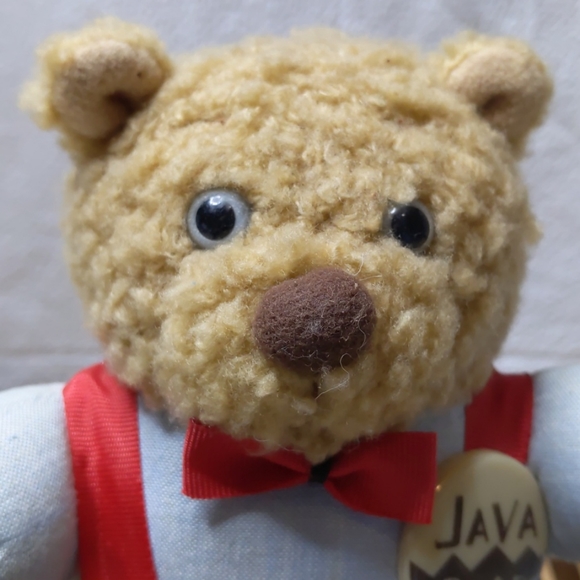 Silver International Java Bear Stuffed Teddy Bear Bowtie 1996 - Picture 3 of 7